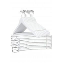 Ahşap Askı Beyaz Kıyafet Elbise Askısı Askılığı Gömlek Askısı Pantolon Askısı 