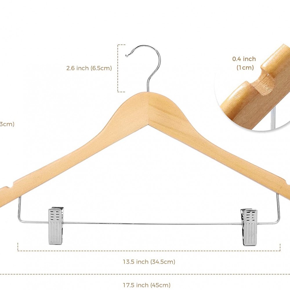 AHŞAP MANDALLI GÖMLEK ETEK ASKISI CILALI VE PURUZSUZ