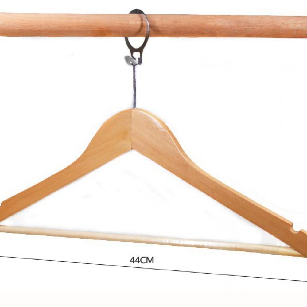 100 Adet Metal Kancalı Ahşap Otel tipi Elbise Askısı 