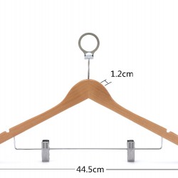 100 Adet Metal Kancalı Ahşap Otel tipi Elbise Askısı Maşalı 2 klipsli