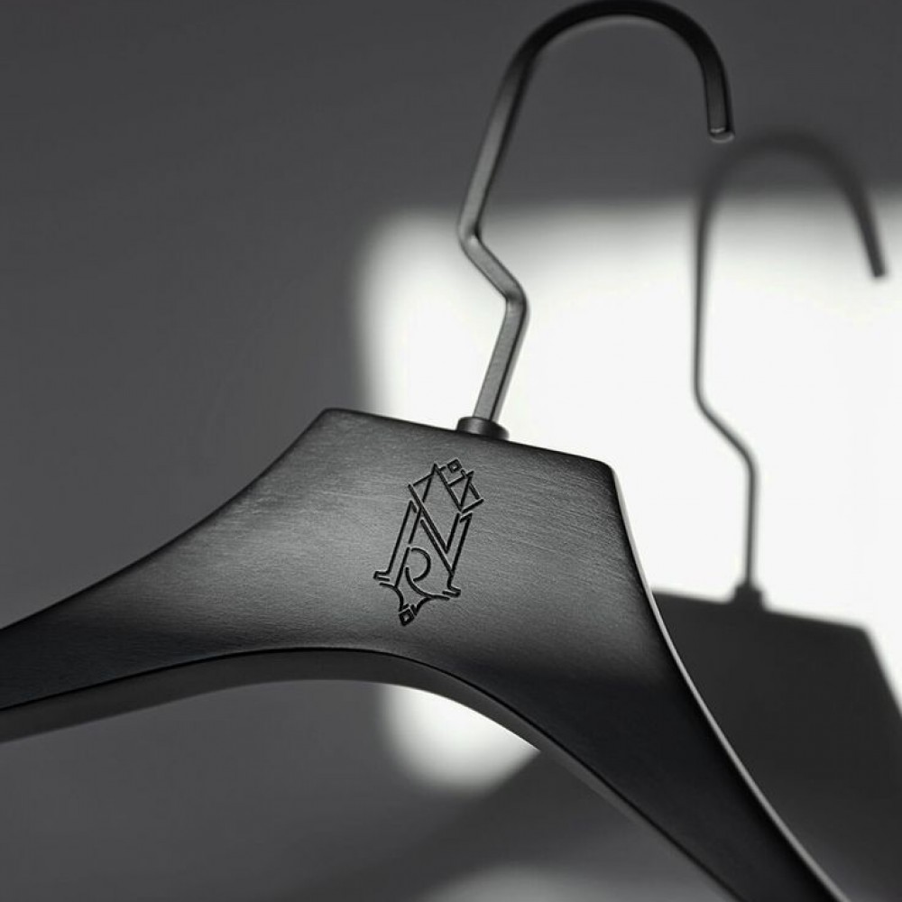 100 ADET Ahşap Askı SİYAH Kıyafet Elbise Askısı Askılığı Gömlek Askısı Amerikan kanca Premium Tasarım