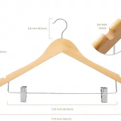 AHŞAP MANDALLI GÖMLEK ETEK ASKISI CILALI VE PURUZSUZ