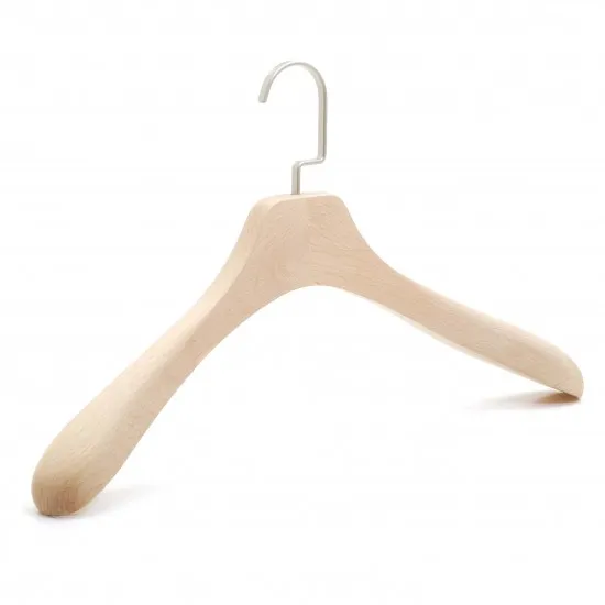 100 ADET LAMA KANCALI KALIN OMUZ FORMLU NATUREL AHŞAP CEKET ASKISI 