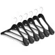 100 Adet Ahşap Kalın Omuz Formlu Takım Elbise Ceket Askısı Siyah Renk 100 Adet Ahşap Kalın Omuz Formlu Takım Elbise Ceket Askısı Siyah Renk