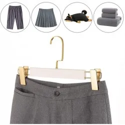 100  Adet Amerikan Kanca Ahşap Pantolon Askısı Gold Kanca Gold Mandal