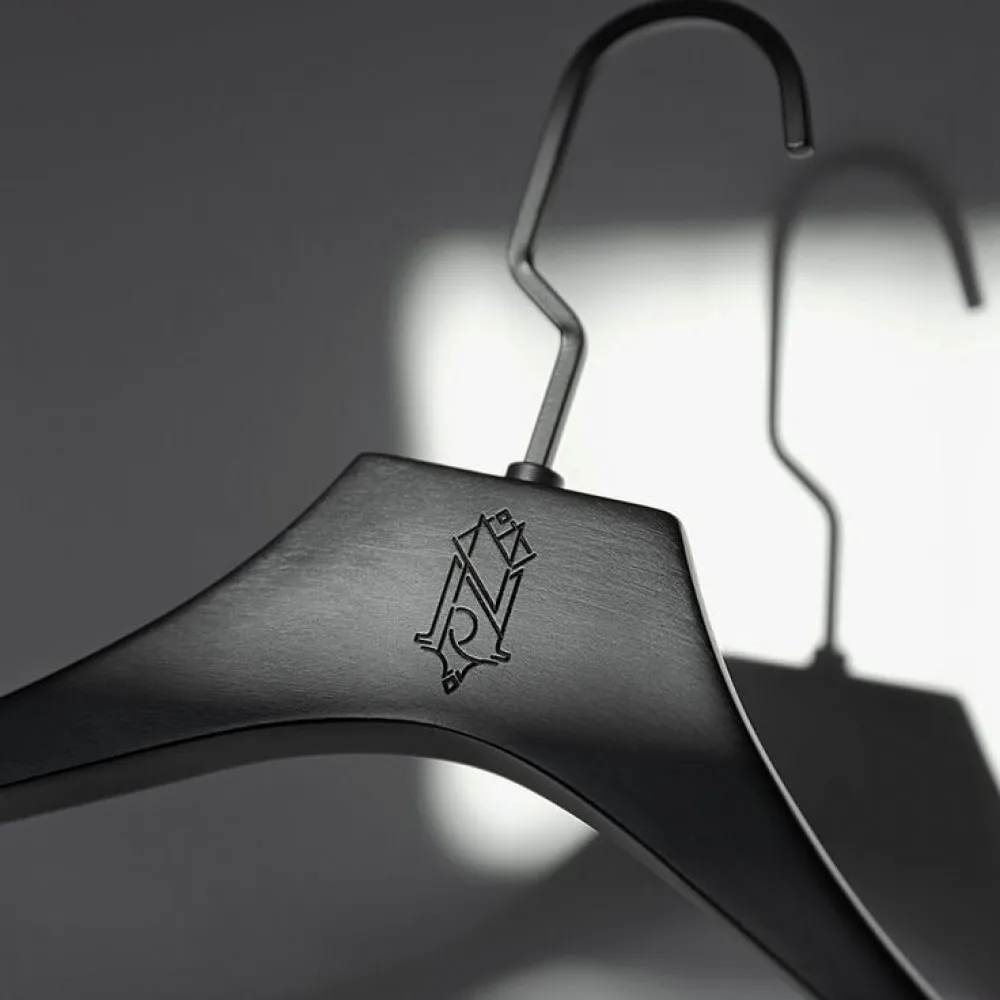 100 ADET Ahşap Askı SİYAH Kıyafet Elbise Askısı Askılığı Gömlek Askısı Amerikan kanca Premium Tasarım