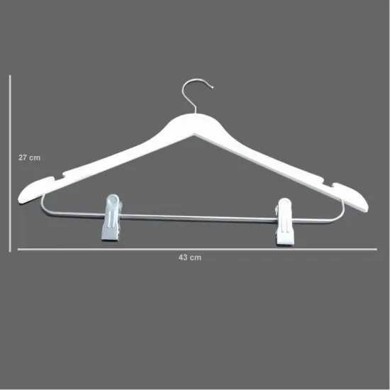 Ahşap görünümlü Plastik Gömlek, Etek, Bluz Askısı 43 cm
